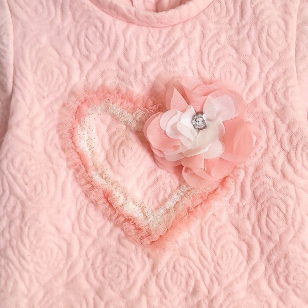 Children’s Apparel Network Girls Pink Tulle Dress Textured Top Size 2T - Picture 5 of 13